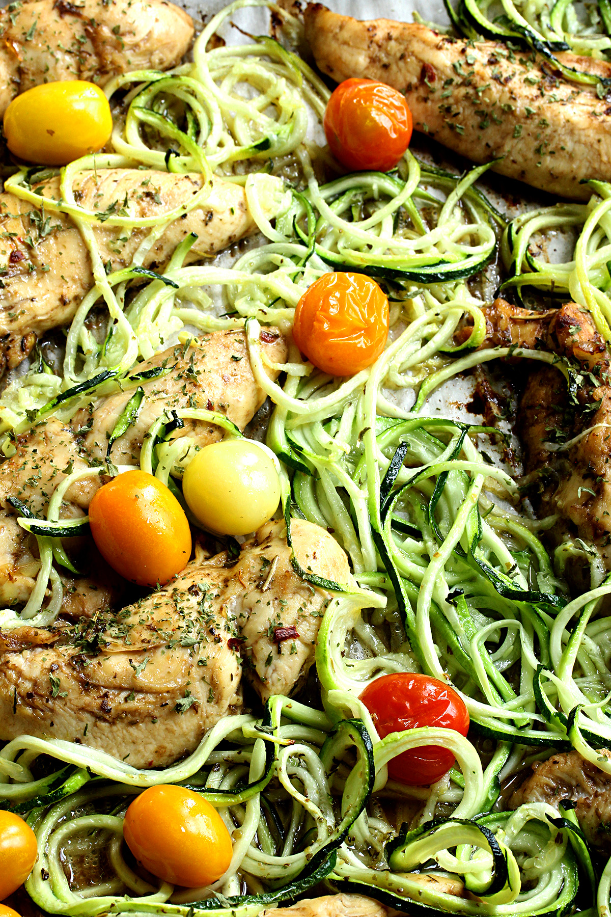 Recipe for low sodium balsamic chicken with zoodles
