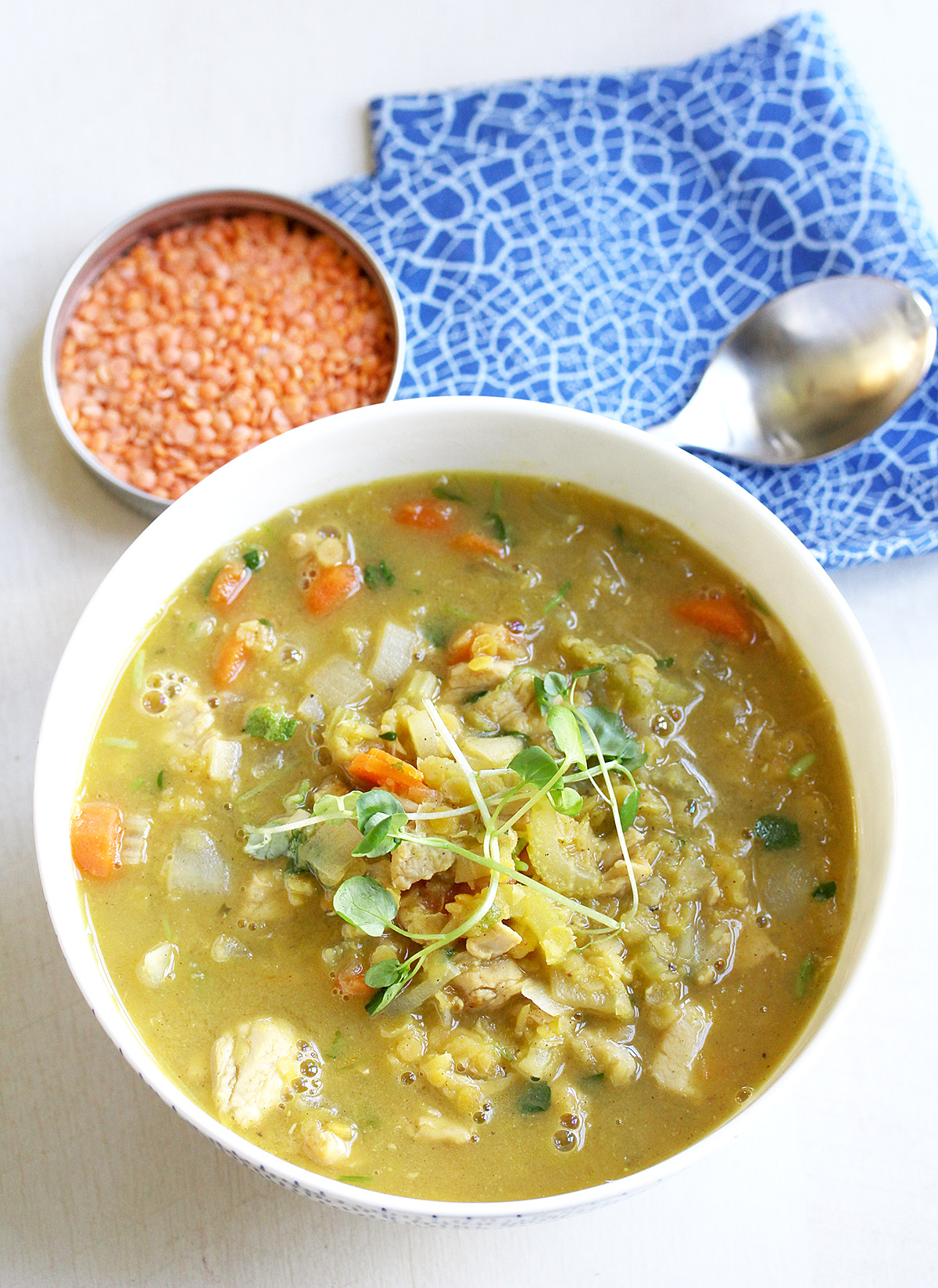 Recipe for low sodium chicken and red lentil stew